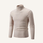Sueter Pulover Masculino de Gola Alta Rizzo bege