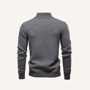  Sueter Trico Meio Ziper Masculino Vaccioni cinza
