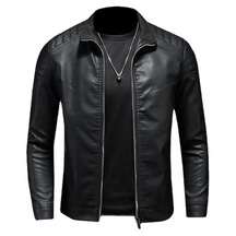 Jaqueta Masculina em Couro Genuíno - Black Shield