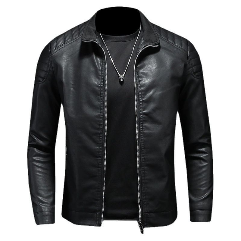 Jaqueta Masculina em Couro Genuíno - Black Shield